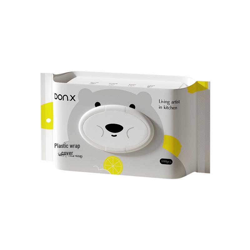 Hedou C Engangsplastfolie: Avtakbart deksel av matkvalitet for oppbevaring av retter og frukt.