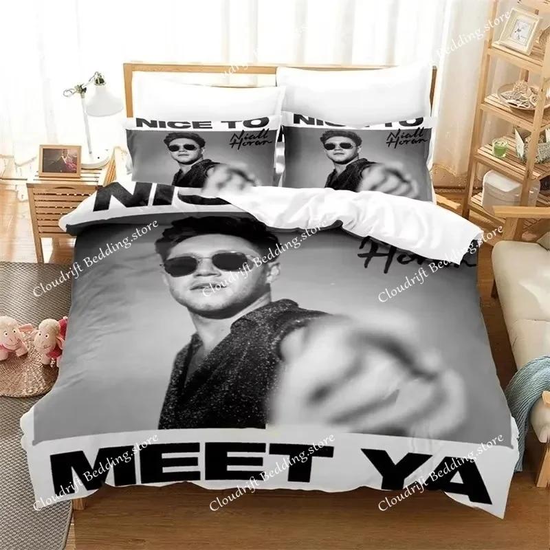 3D Print Niall Horan Sengetøjssæt, Dynebetræk Dyne Sengesæt Quiltbetræk Pudevar, King Queen Twin Størrelse Drenge Piger Voksne026