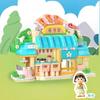 Chi-Bi Maruko Assembling Building Blocksjapanese Street Scene Modelsushi Restauranttea Shop Children'S Patchwork Holiday Gifts