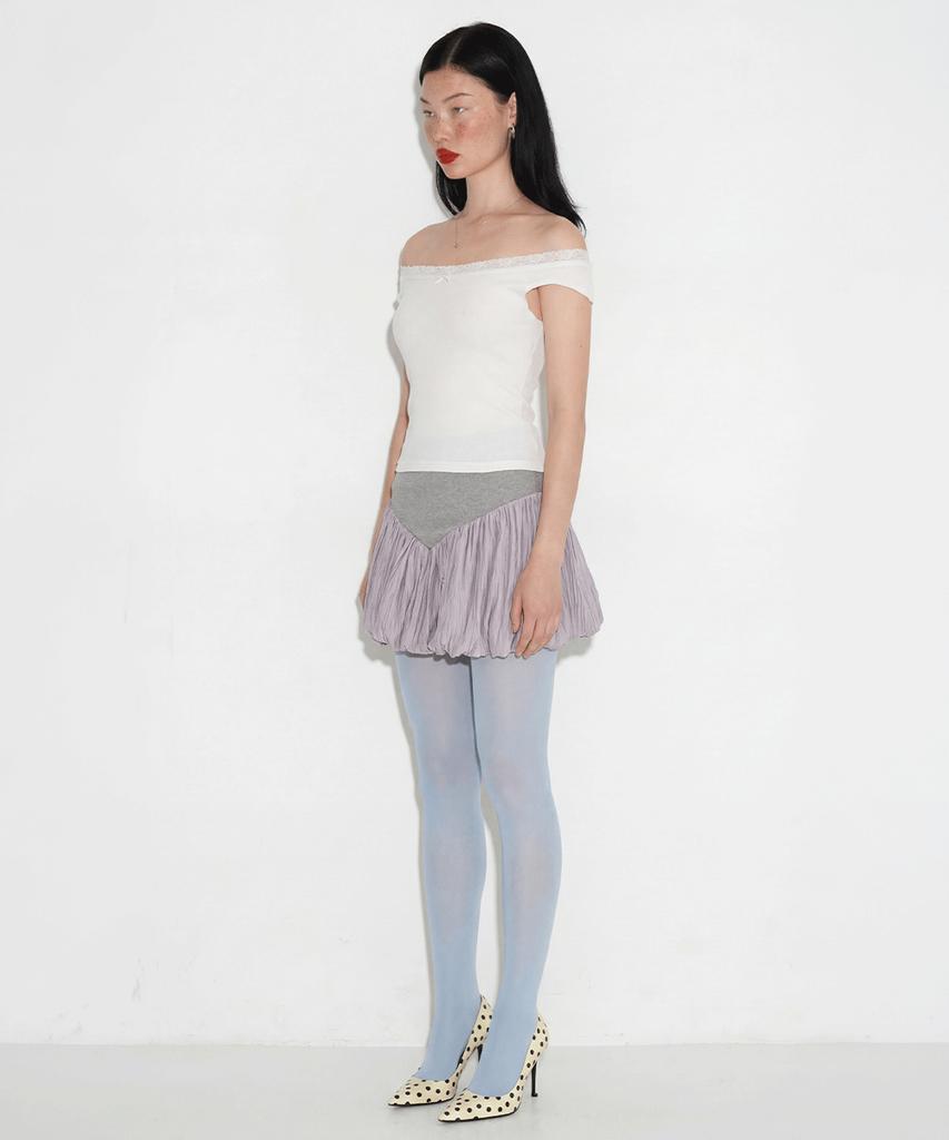 SETSETSET Square Lace Top Ivory