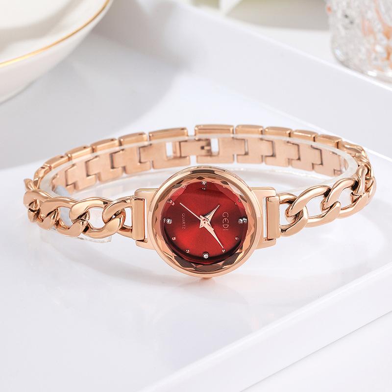 Fashion light small plate wind gradual change color watch women's personalized denim chain waterproof quartz watch