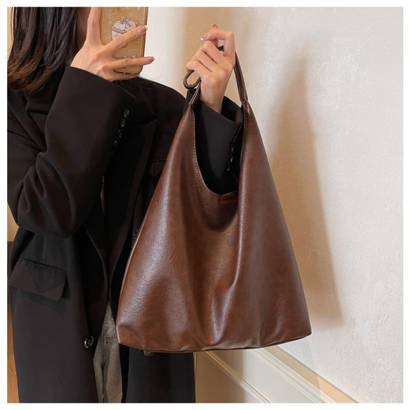 Shoulder Tote Bag 2025 New Retro College Style Large Capacity Bags