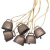 6Pcs Classical Bronze Cowbell Metal Hanging Bells Decoration For DIY Projects Home Cafes Shop Festive Christmas Wreath
