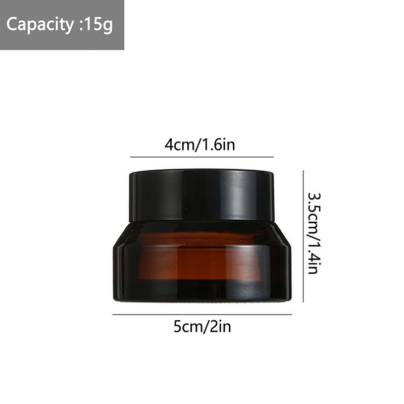 5/10/15/20/30/50/60/100g Dunkelbraune Creme Flasche Glas Separate Flasche Gesichtscreme Augencreme Dose Reise Leerer Kosmetikbehälter