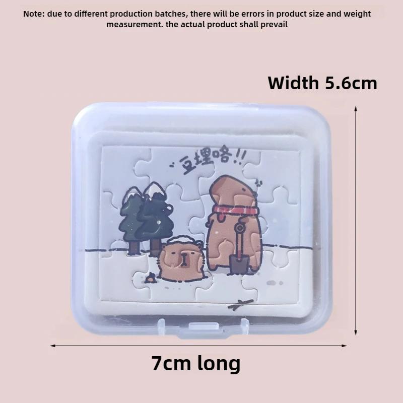 1-80Boxes Cute Cartoon Capybara Jigsaw Puzzle Educational Toys for Kids Adults Cute Mini Animal Puzzles Children Game Toy Gifts