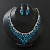 European and American Luxury Alloy Jewelry Set Bridal Banquet Dress Crystal Necklace Earrings Fashion Versatile Jewelry 2026