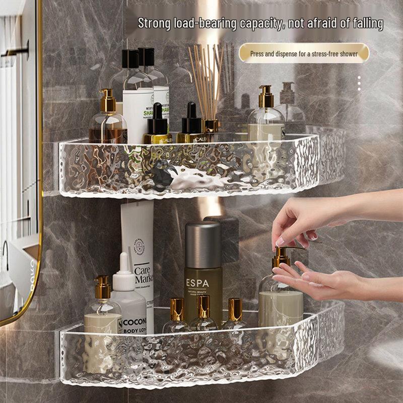 Acrylic Punch-Free Bathroom Shelf