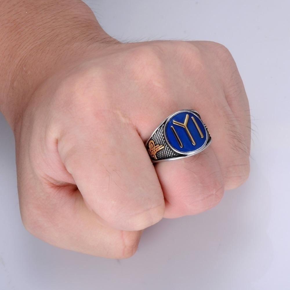 Niche Exquisite Gothic Simple Fashion Men's Birthday Gift Ring Zircon Anniversary Street Party Light Luxury Ring Zircon