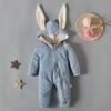 Easter Bunny Ears Hooded Romper for Girls - Spring & Autumn Style