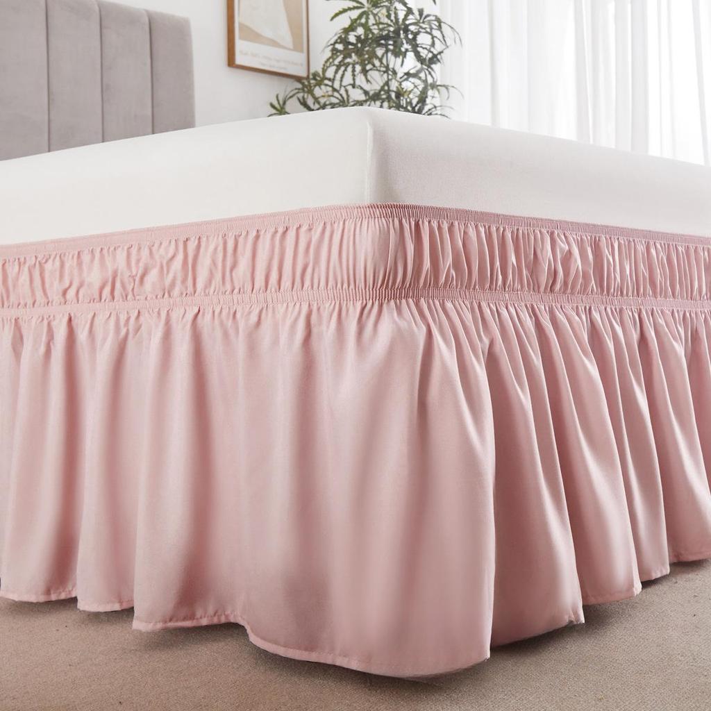 Solid Color Elastic Bed Skirt Suitable for Bedroom Decoration90cm/100cm/150cm/200cm The Bed