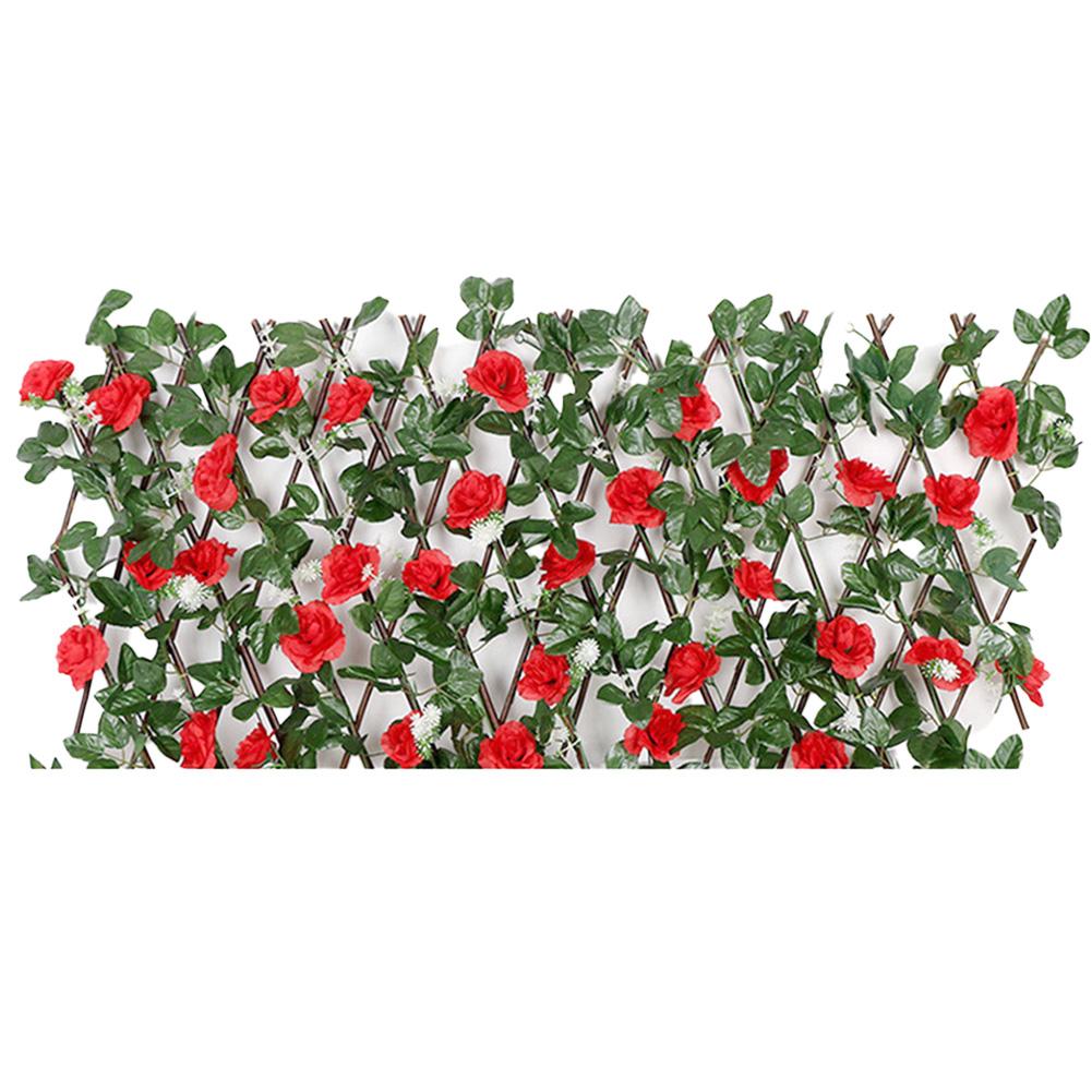 Decorative Privacy Barrier Artificial Plants Privacy Screen Wooden Trellis Multi-Purpose Use Versatile Installation Options