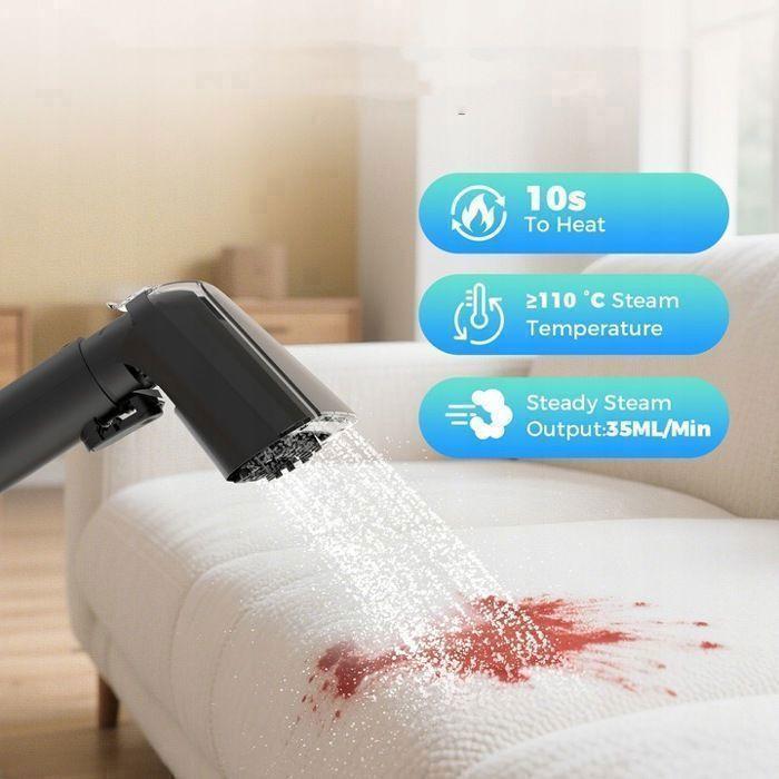 Nettoyeur de tapis - Teendow C6 MAX - 1650 W - 12 000 Pa - Nettoyeur vapeur - Convient pour les tapis, les canapés et les voitures