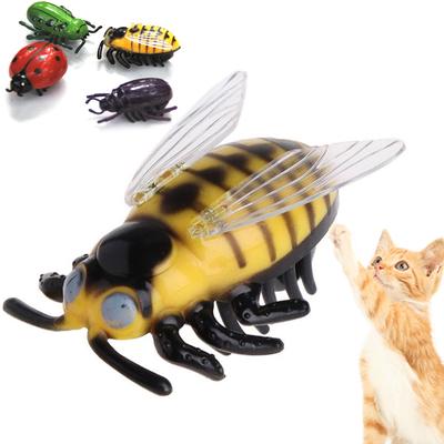 Fashion Pet Insect Cicada Beetle Simulation Cute Cat Toys Mini Auto Walking Insect Teaser Interactive 1pc New Electric