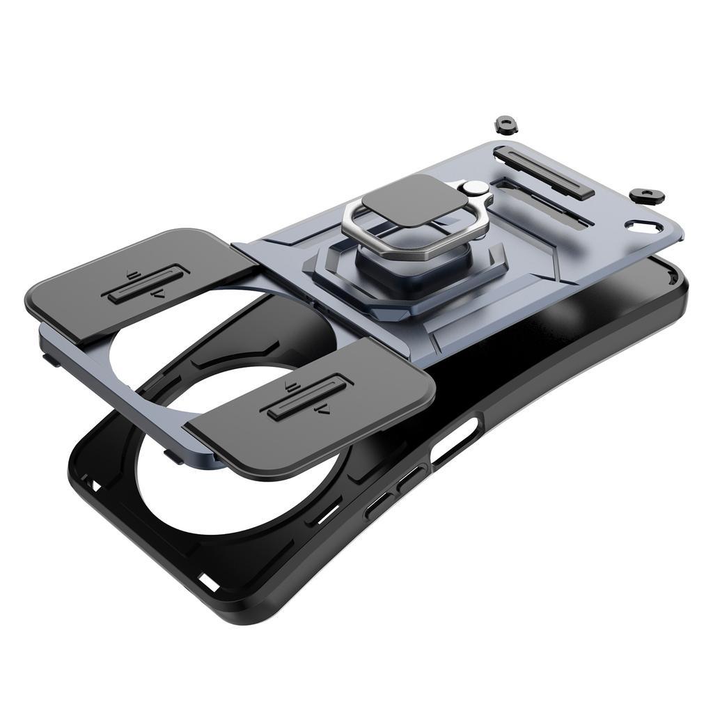For Honor X60 Pro 5G/Magic7 Lite 5G Case PC+TPU Kickstand Phone Protector with Lens Cover
