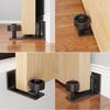 Sliding Barn Door Floor Guide, 8 Setup Options, Adjustable Stay Roller Guide, Black Wall