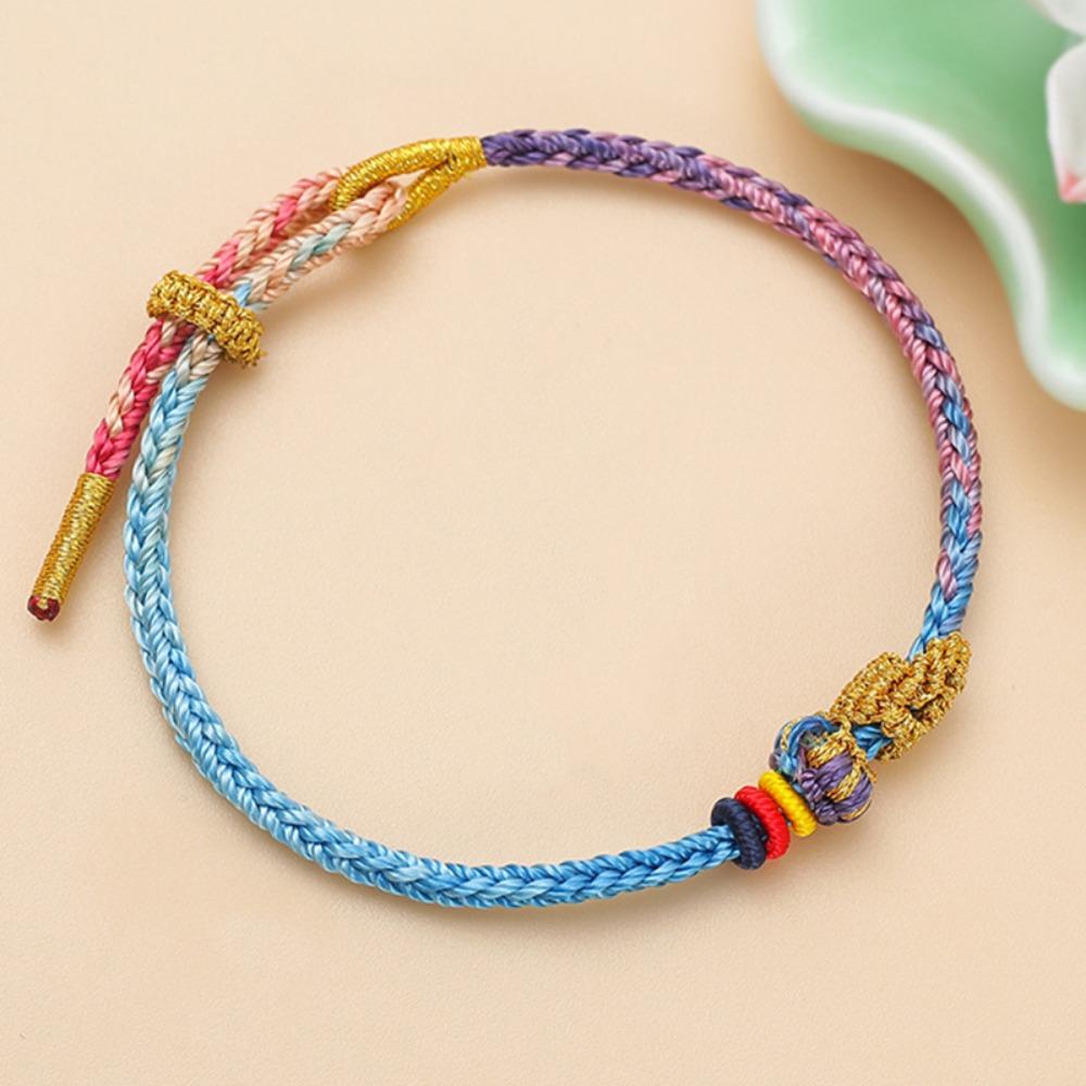 Fashion Colorful Bracelet Handmade Weaving Ethnic Style Hand Rope DIY Hand Strap Jewelry