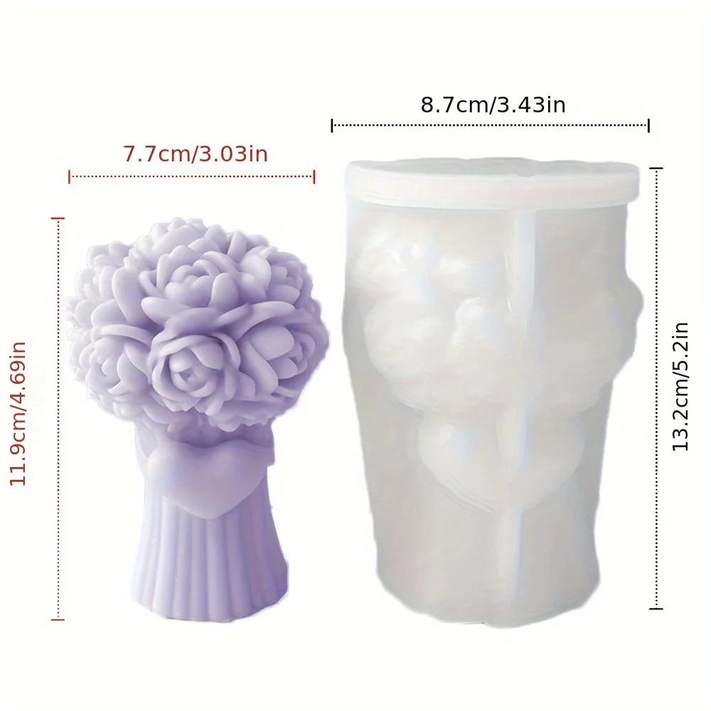 

3D Невеста и жених ароматизированные свечи силиконовые формы рельефная роза грес картина гипсовая форма свадебный декор подарок на день святого валентина E