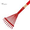 Kids Rake with Hardwood Handle Vibrant Color Head Lightweight Child Size Garden Lawn Rake for Leaves Children Garden Tool Gift