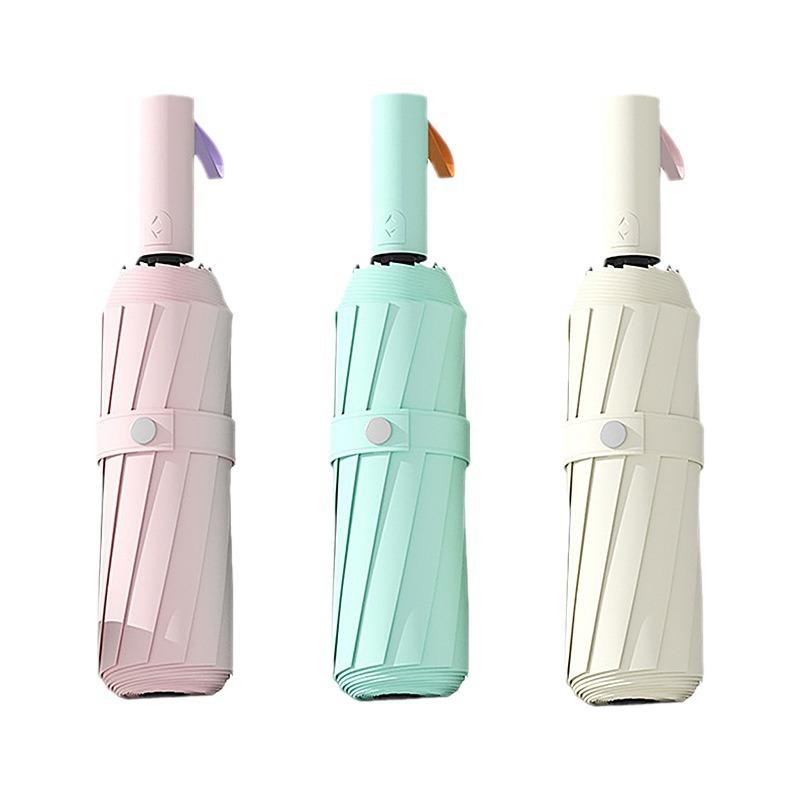 Automatic thickening of umbrellas, enlarged women's weather and rain dual-purpose folding sunshade and sunscreen ultraviolet umbrellas, large