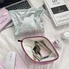 Trendy Velvet Cosmetic Bag Large Capacity Travel Suede Storage Bag Simple Women Girly  Portable Clutch Toiletry Bag Gifts