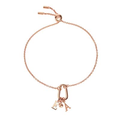 Emporio Armani Women's Rose Gold Tone Sterling Silver Chain Bracelet, EG3529221