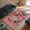 Leopard Theme Crystal Velvet Floor Rug Personalized Custom Name Text Warm Carpet Home Decoration