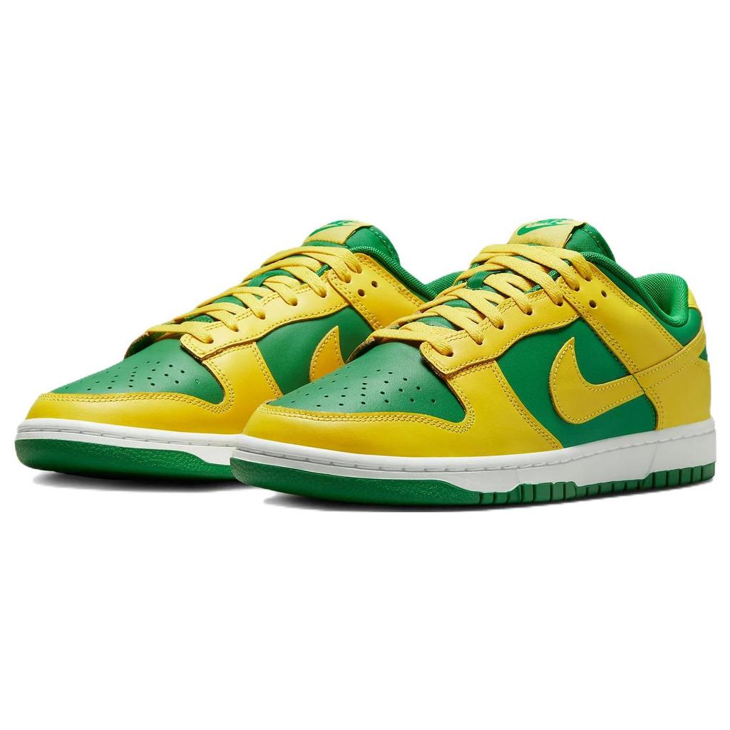 Nike Dunk Low Reverse Brazil Herren Sneakers Gelb Apfelgrün Weiß DV0833-300