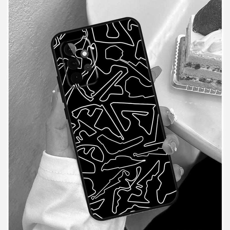 Nurburgring F1 Circuit Case For Samsung Galaxy A54 A34 A14 A15 A35 A55 A52 A32 A12 A51 A71 A33 A23 A13 A53 Coque