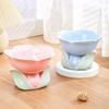 Non-slip Raised Ceramic Pet Drinking Bowl Anti Overturning Cat Flower Bowl Creative   Dogs