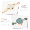 WOFASHPURET Women's Quartz Watch, Star Pattern, Blue, Red, Bracelet