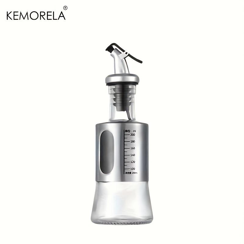 1/2PCS Glass Oil Bottle Olive Oil Dispenser Switch with Scale Sauce Seasoning Container Kitchen Outdoor Barbecue Supplies