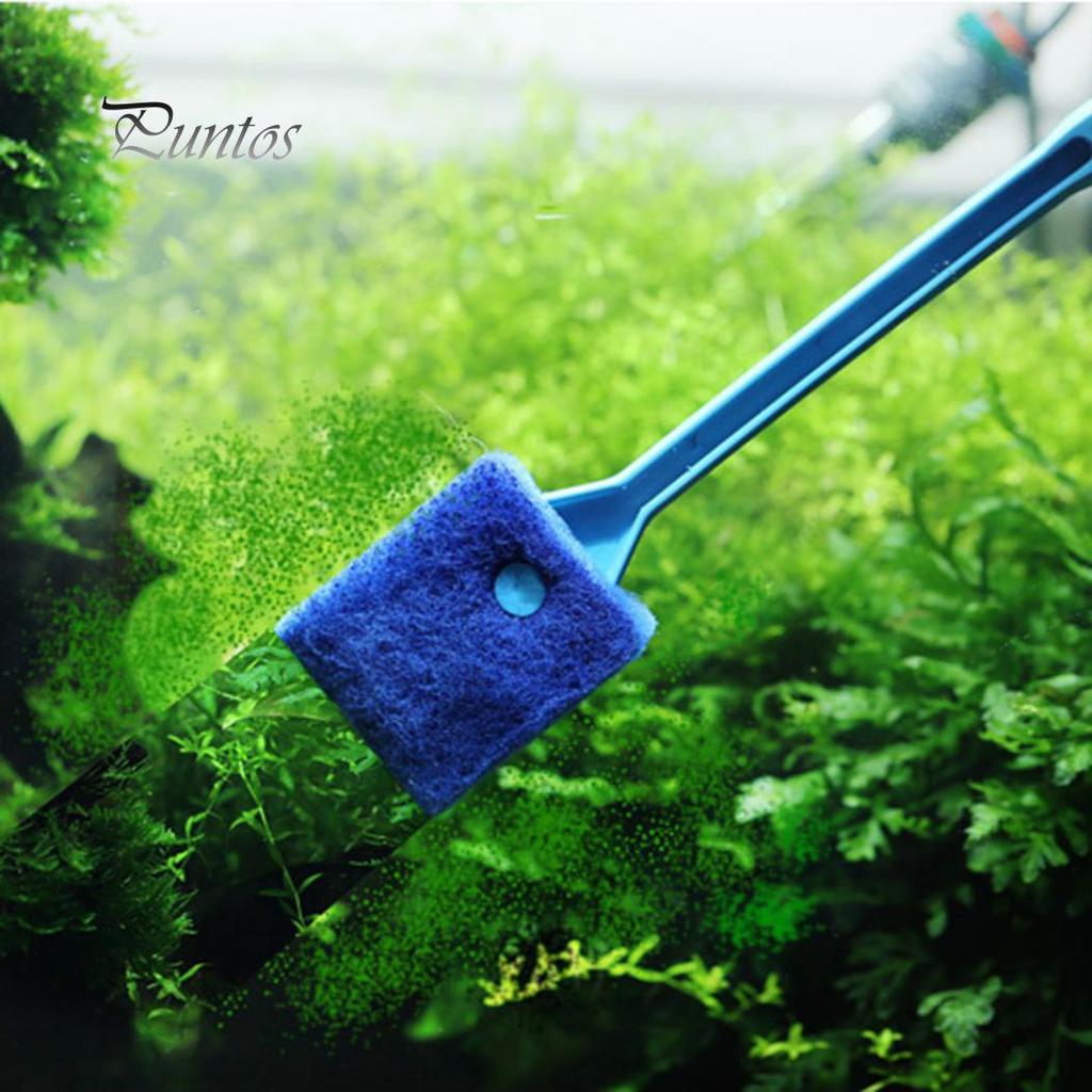 Double Side Brush Cleaner Scrubbers Aquarium Handle Fish Tank Cleaning