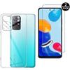 Transparent Protective Case and 2 Tempered Glass Screen Protectors for Xiaomi Redmi Note 11 Pro 4-5G [Toproduits®]