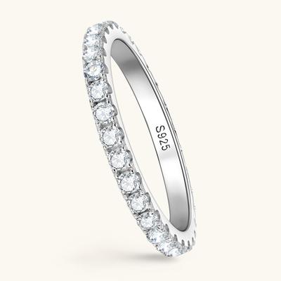 Silvere Glam Ein beliebter und Nischen-S925 Sterlingsilber Moissanit-Ring für Damen, ein nicht verblassendes Valentinstagsgeschenk