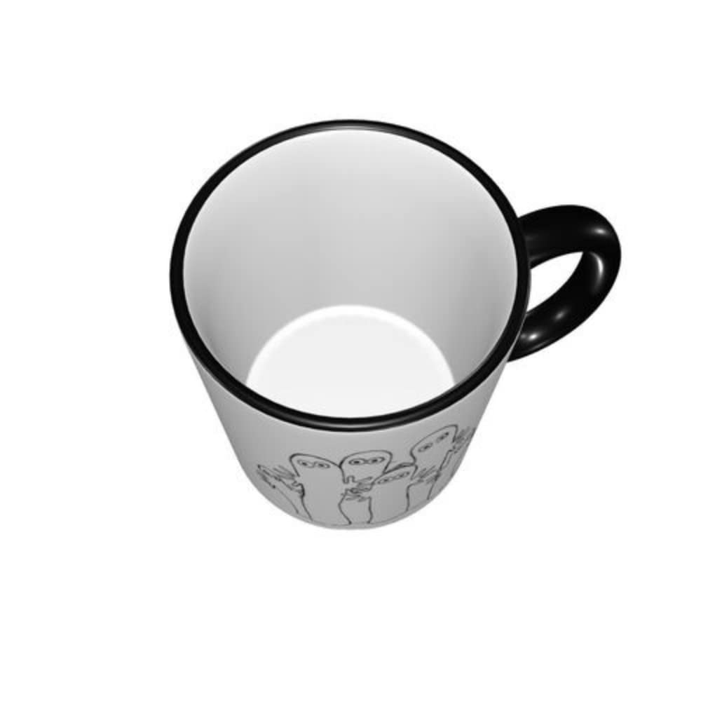 Moomin Hattifattener Mug, Heat-Resistant, Microwave-Safe, Stylish, Cute, Large Capacity, Diameter 8.4cm X Height 9.8cm (B)