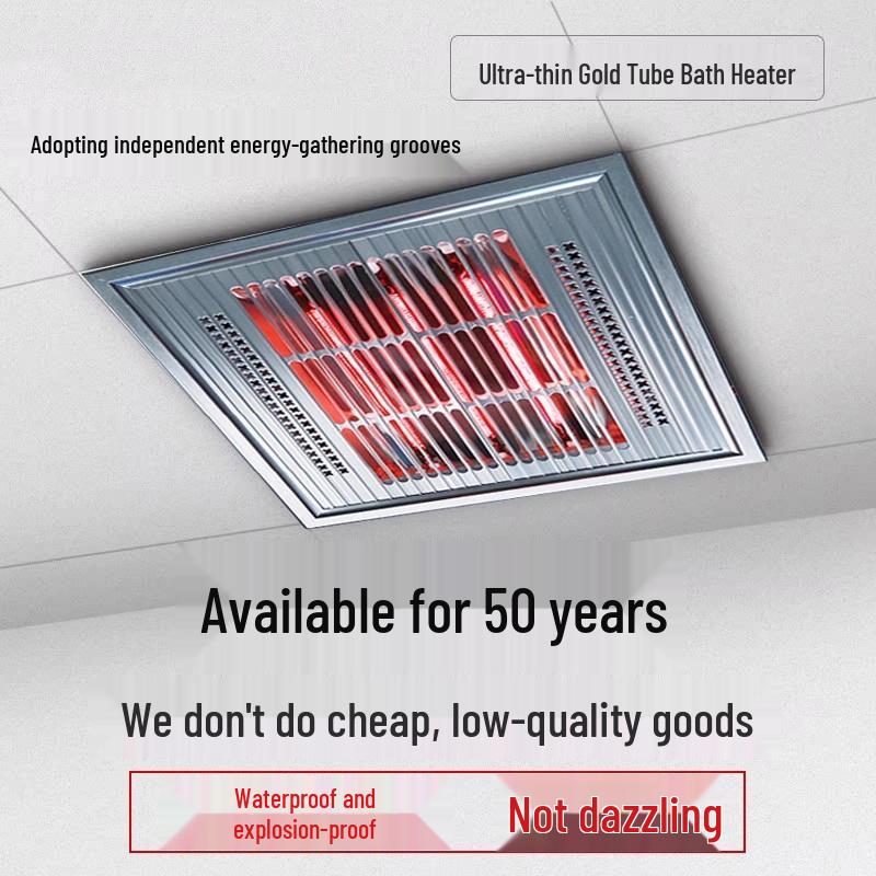 Exquisite Gold Yuba Ultra-Thin Carbon Fiber Bathroom Heater 30x30