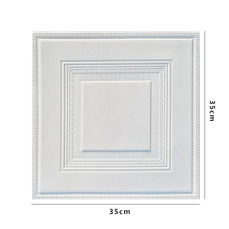 4Pcs 35*35CM Ceiling Bed Room Decor 3D Background Wallpaper Peel And Stick Waterproof Wall Stickers Anti-collision Home Decor