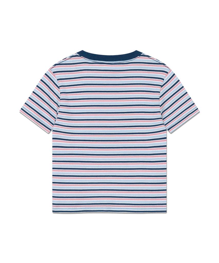 LEE Women'S Ribbed Stripe T-Shirt Blue