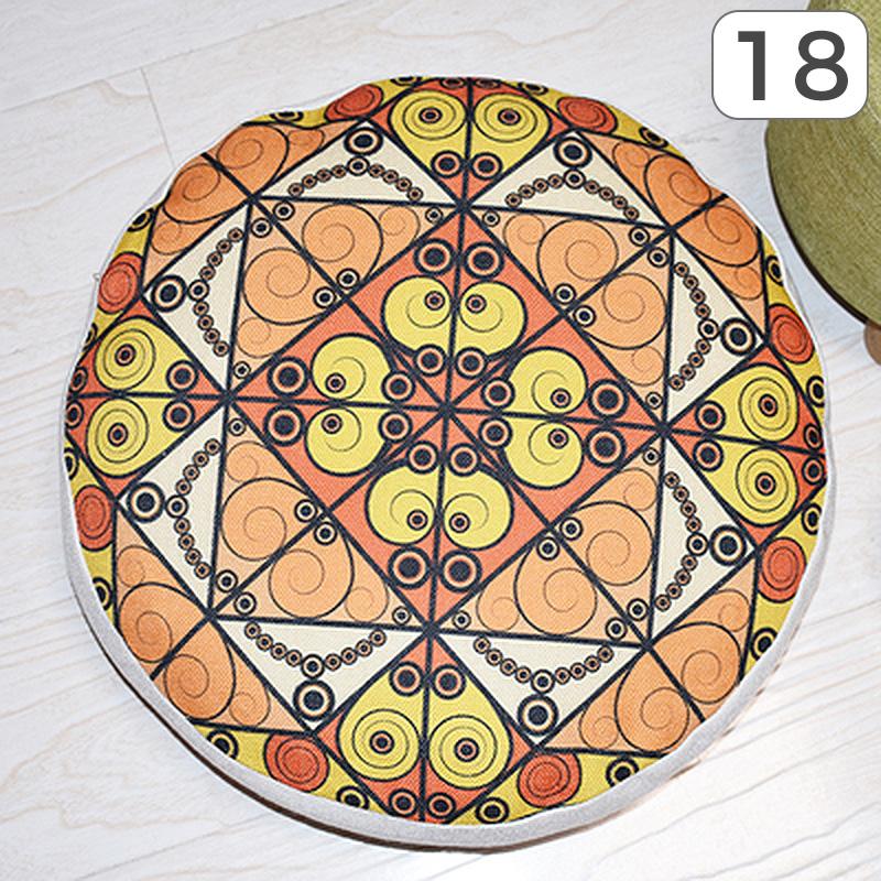 Runde Hippie-Bodenkissenhülle im Ethno-Stil Marokkanische Futon Böhmische Mandala Meditation Pouf Homestay Hocker Dekor Kissenbezug