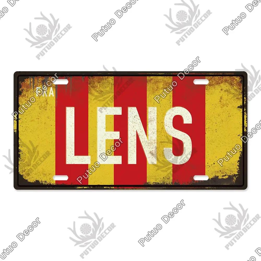 Putuo Decor French City Metal Sign Licenses Plate Plaque Metal Vintage Tin Sign Decor Bar Pub Man Cave Club Decoration