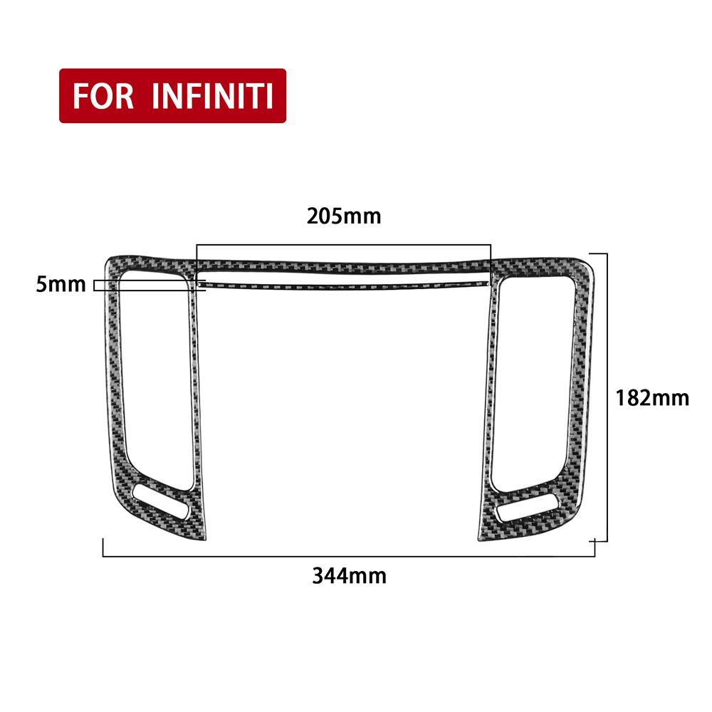 Middle Air Vent Outlet Cover Trim For 2007-2013 Infiniti G37 Real Carbon Fiber