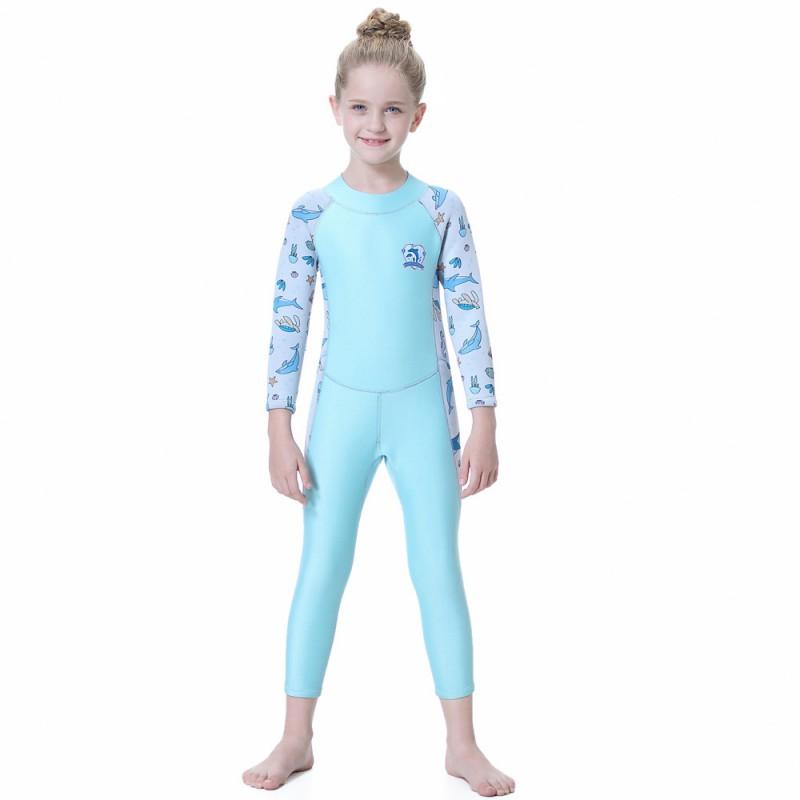 

Children s Diving Suit 2.5MM Warm Swimsuit Girls long-sleeved Cold-proof Snorkeling Surfing R001 Wet XXL светло-зеленый