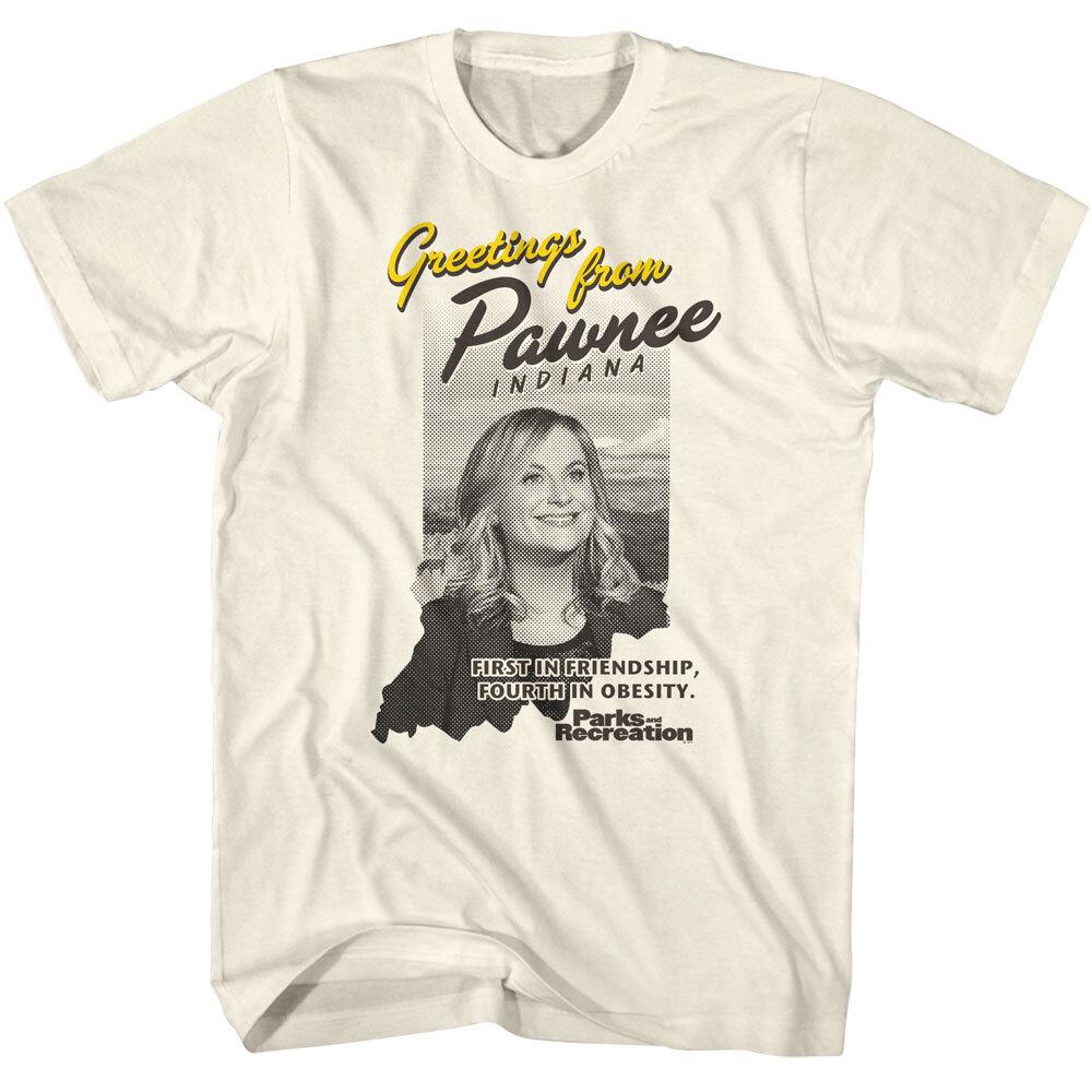 Parks and Recreation Greeting From Pawnee Indiana 4th In Obesity Men T Shirt L