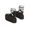 Dr. Martens Leather Comfortable Versatile Slide Sandals Women Sandals Black 31538001
