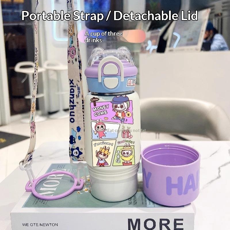 Thermos Cup Children's Double Cup Lid Water Cup Student Use School Convenient Thermal Insulation Pot
