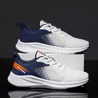 2022 Newest Men'S Shoes Flying Woven Breathable Sports Shoes Korean Fashion Men Sneakers Casual Shoes Running Shoes White Shoes