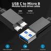 Type A Male To Micro B Fast Data Sync Cord 100W USB 3.0 High-speed Data Transfer Cables for Samsung Hard Disk HDD SSD Sata Cable