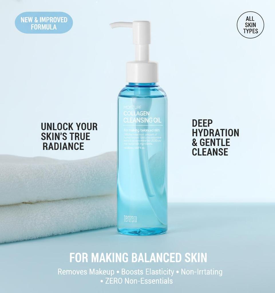 TENZERO Moisture Collagen Cleansing Oil 150ml