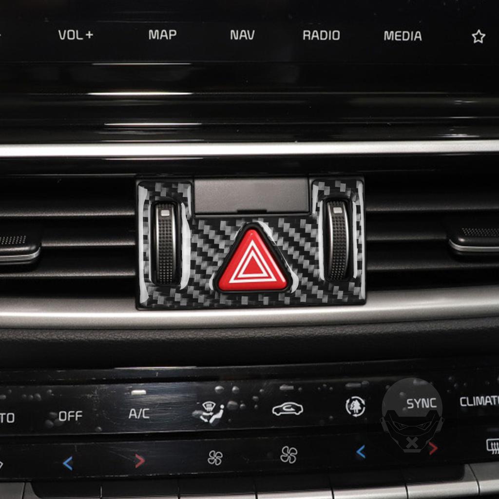 For Kia K3 Forte Cerato    Accessories Carbon Fiber Car Interior Warning Light Panel Sticker