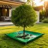 Durable PE Leaf Gathering Mat Landscape Tarp for Trimming, Garden Pruning with Hole & 4 Reusable Gardening Soil Tray Corner Buckles, Shrub Trimmings
